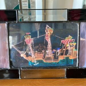 Decorative Glass Frame with Ship Design